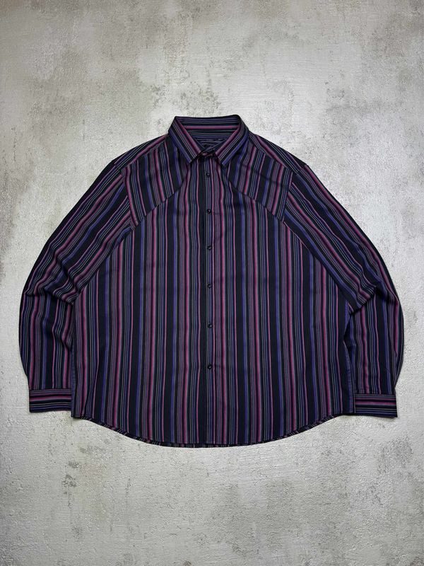 Koszula Vintage Pink/Pur/Striped Shirt Black XL