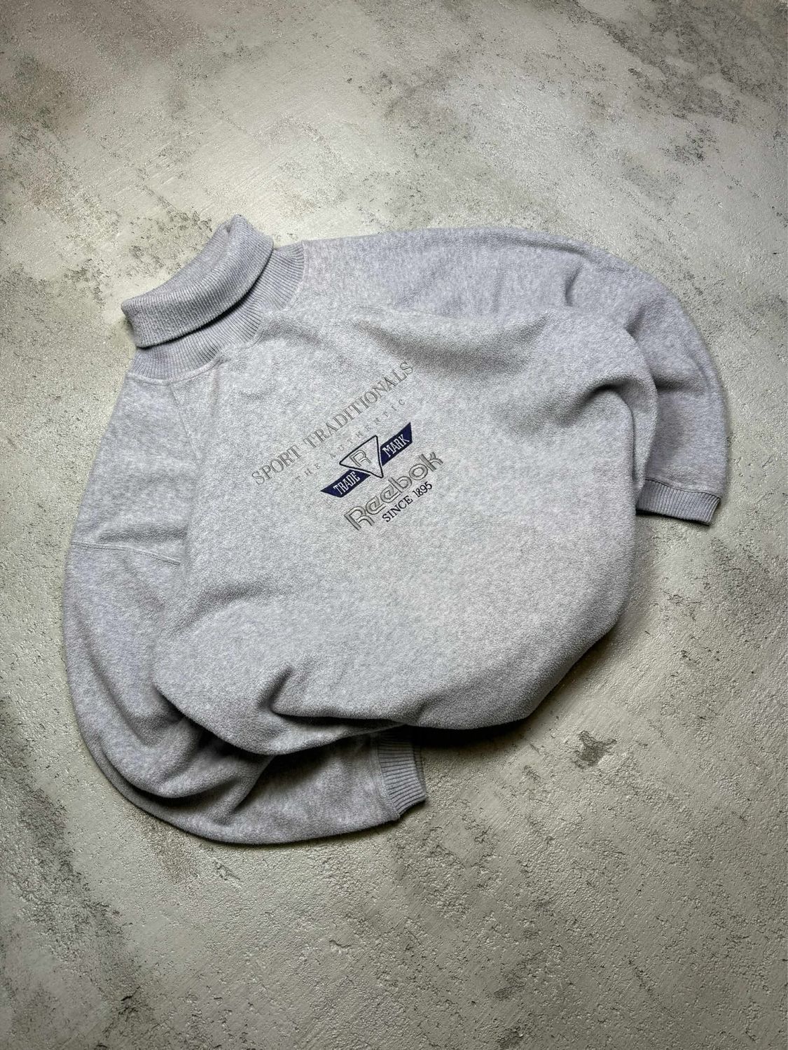 Polar Reebok Collar Fleece Crewneck Light-Gray XL