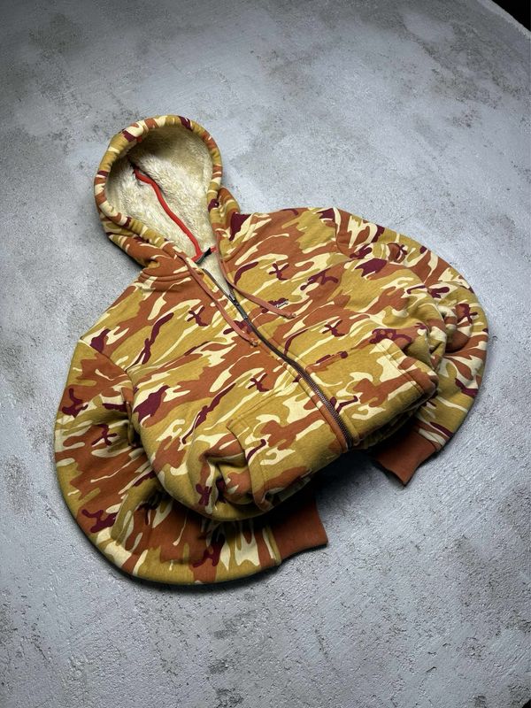 Bluza Tuney Camo Fur Zip Hoodie Yellow M