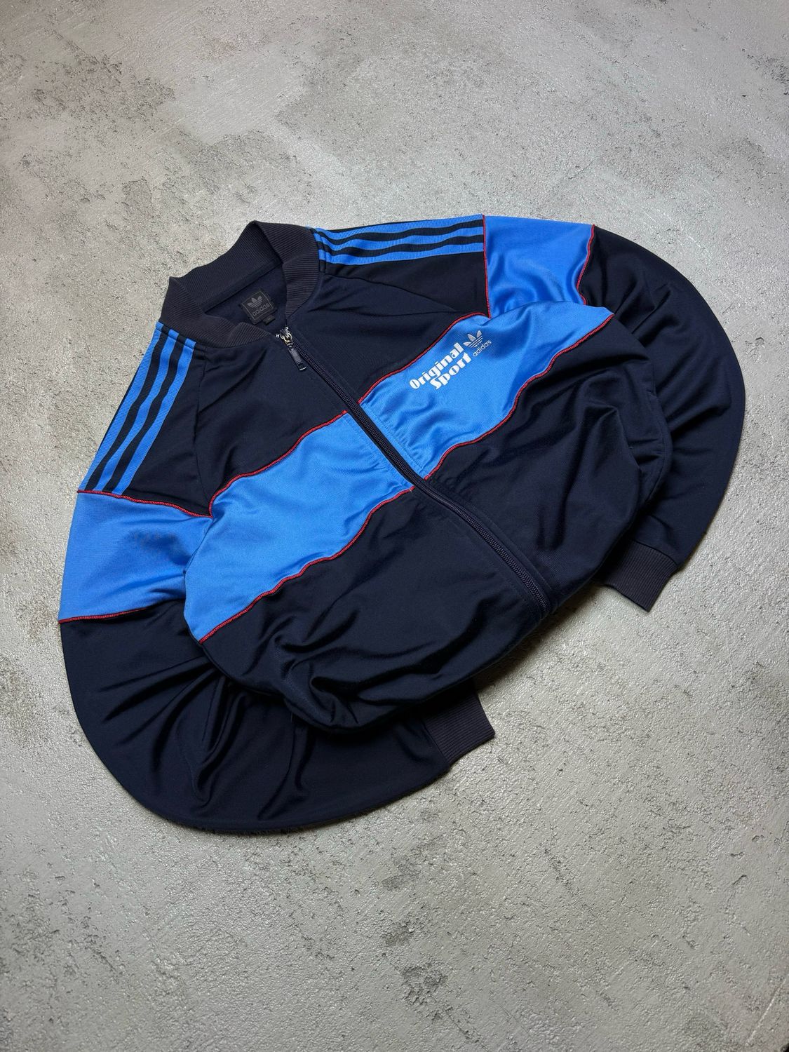 Bluza Adidas Original Sport Blu/Stripes Tracksuit Navy M