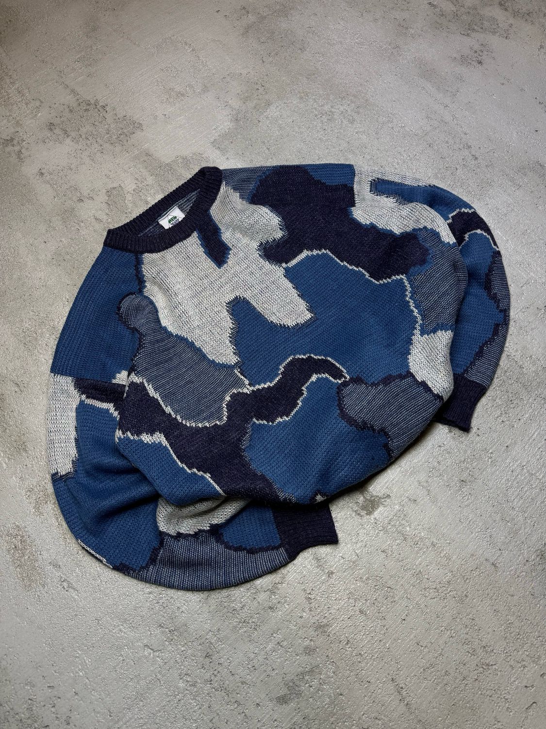 Sweter New Fast Big Camo Sweater Blue M