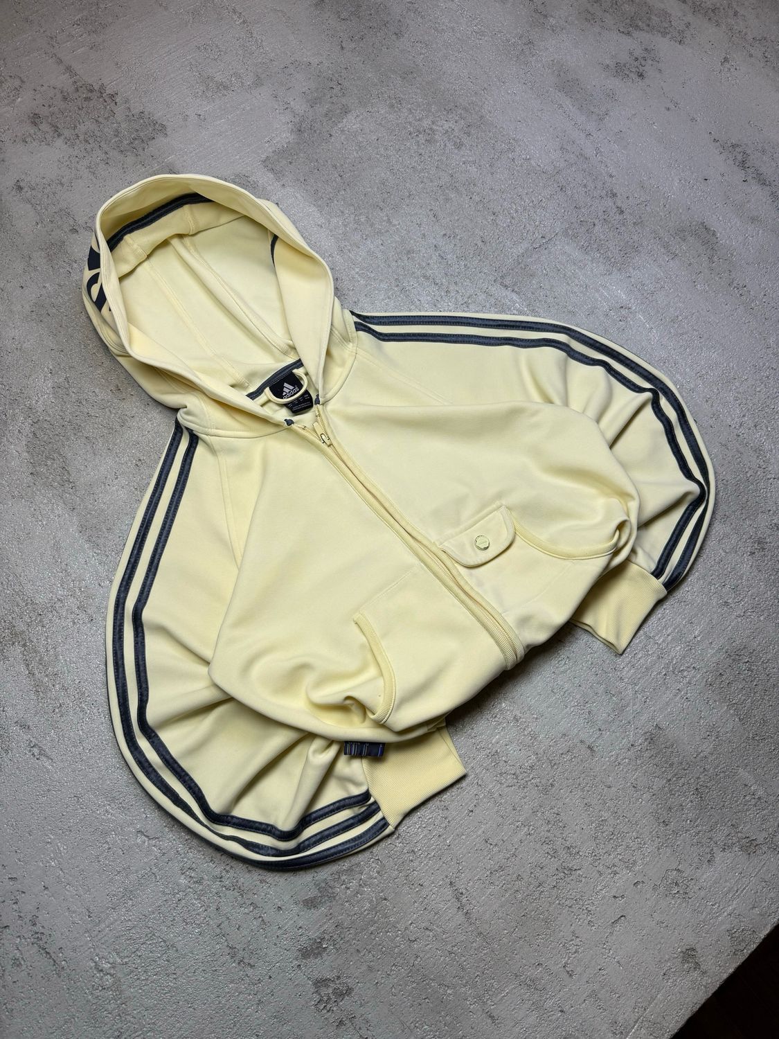 Bluza Adidas Bla/Stripes Pocket Active Zip Hoodie Yellow S