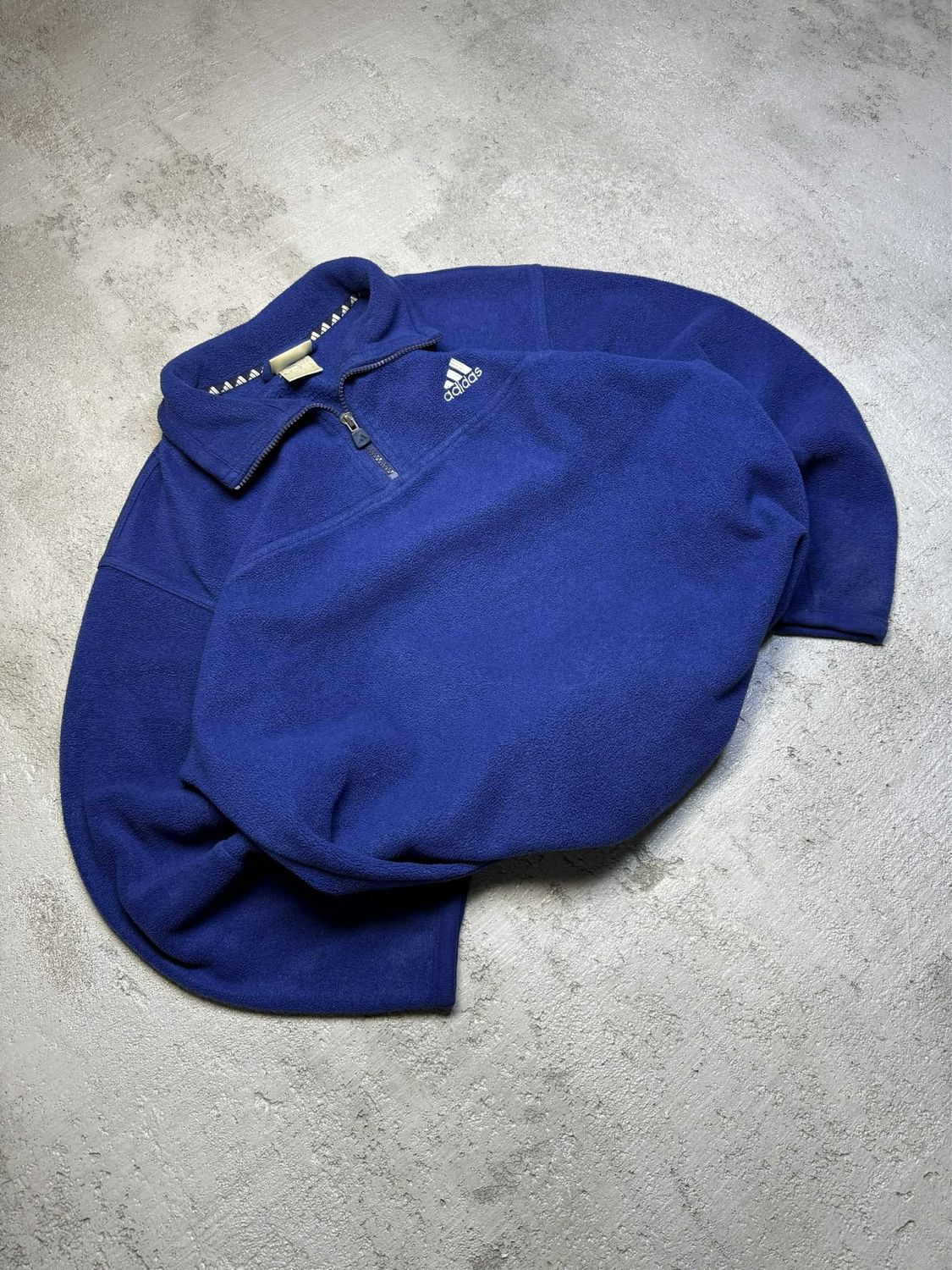 Bluza Adidas Wh/Logo Q/Zip Fleece Navy M