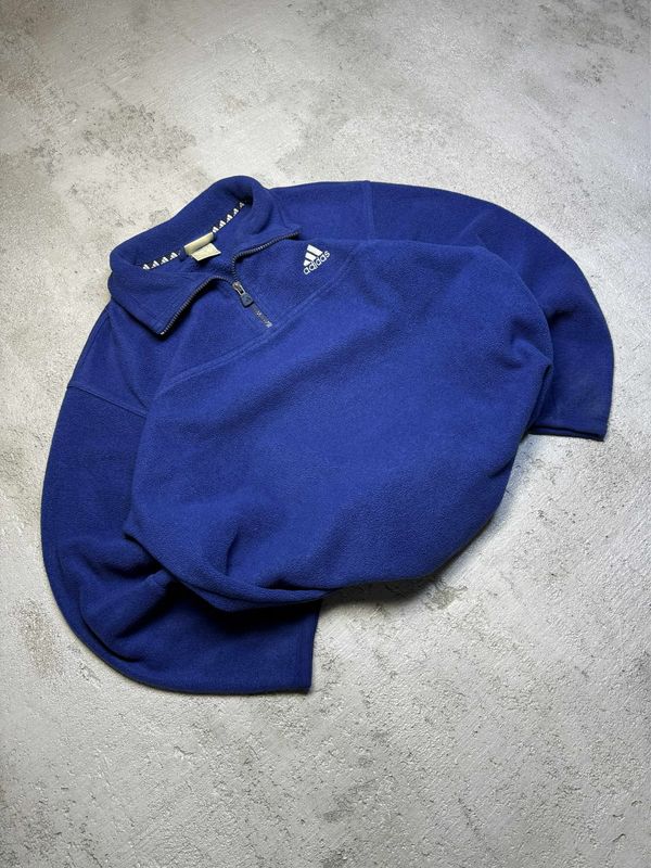 Bluza Adidas Wh/Logo Q/Zip Fleece Navy M