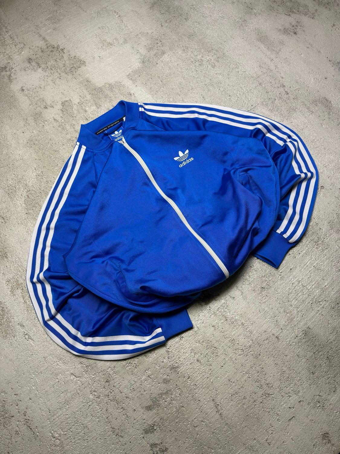 Bluza Adidas Wh/Stripes Logo Tracksuit Blue M