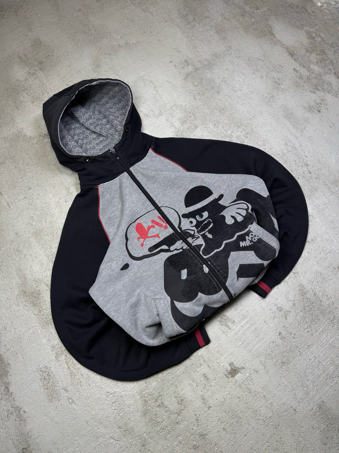 Bluza Cropp Gangsta Ghost 00s Zip Hoodie Gray M