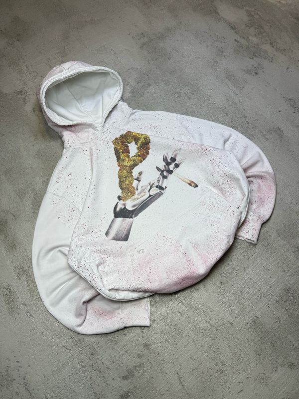 Bluza Palace Ergochronic Distressed Hoodie Custom White L