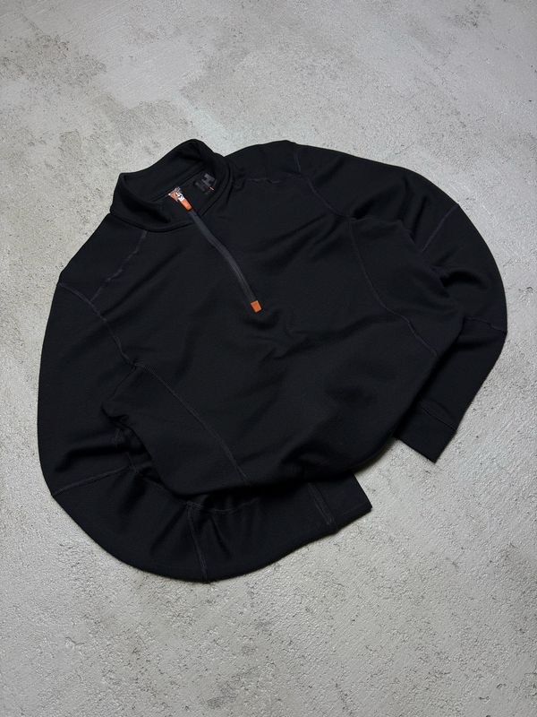 Long Helly Hansen Workwear Q/Zip Fleece Black S
