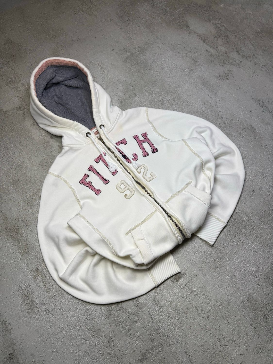 Bluza Abercrombie&amp;Fitch 92 Muscle Zip Hoodie White M