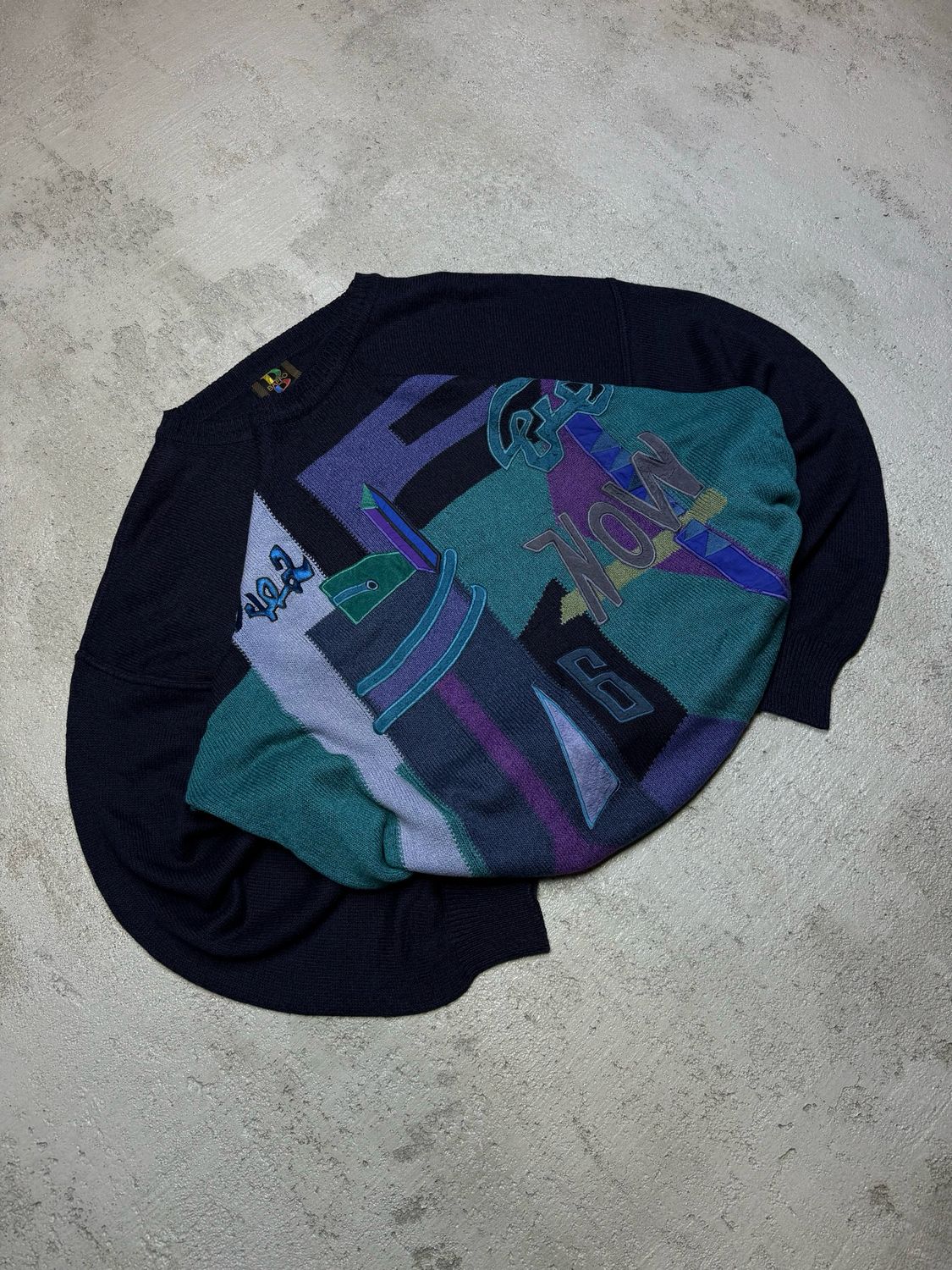 Bluza Baffo Now 6 Patterned Sweater Navy L