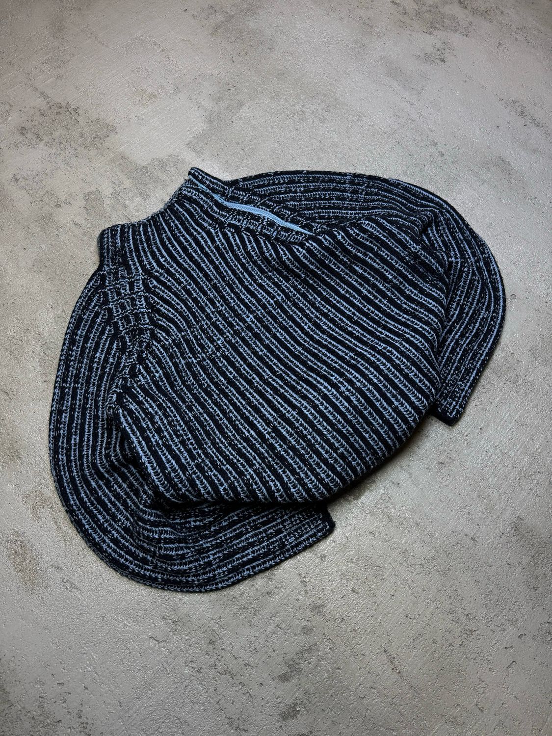 Bluza F&amp;K Collar Neck Zip Sweater Blue/Black M