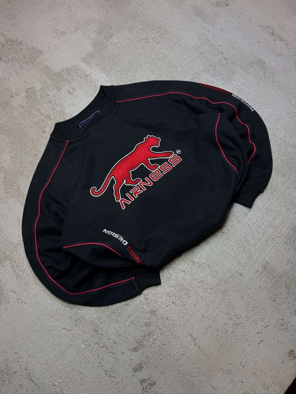 Bluza Airness Cat Red/Logo Crewneck Black M