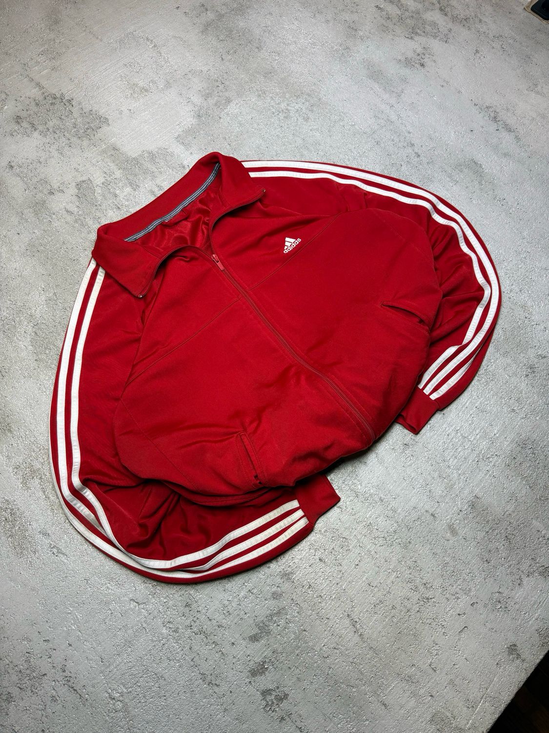 Bluza Adidas Wh/Stripes Tracksuit Red XL