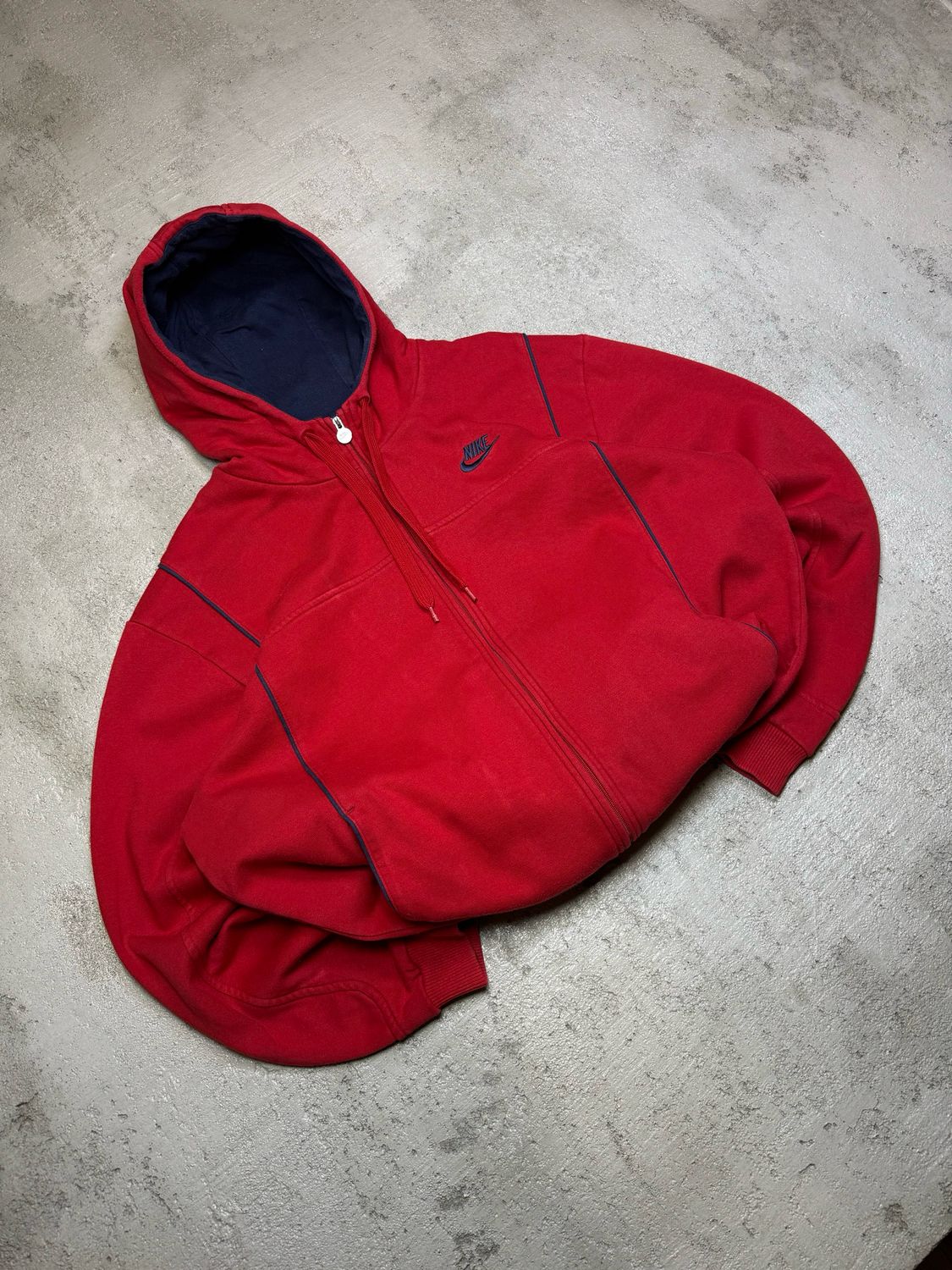 Bluza Nike Nav/Stripes Zip Hoodie Red L