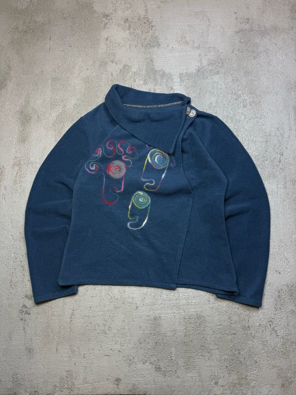 Bluza Lined Faces Laces Fleece Navy S