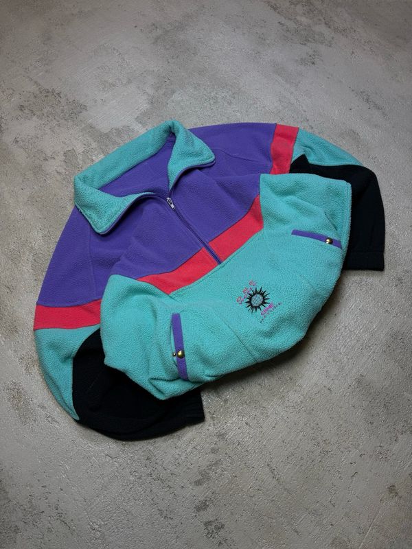 Bluza One World One Nature Q/Zip Fleece Viol/Turq XL