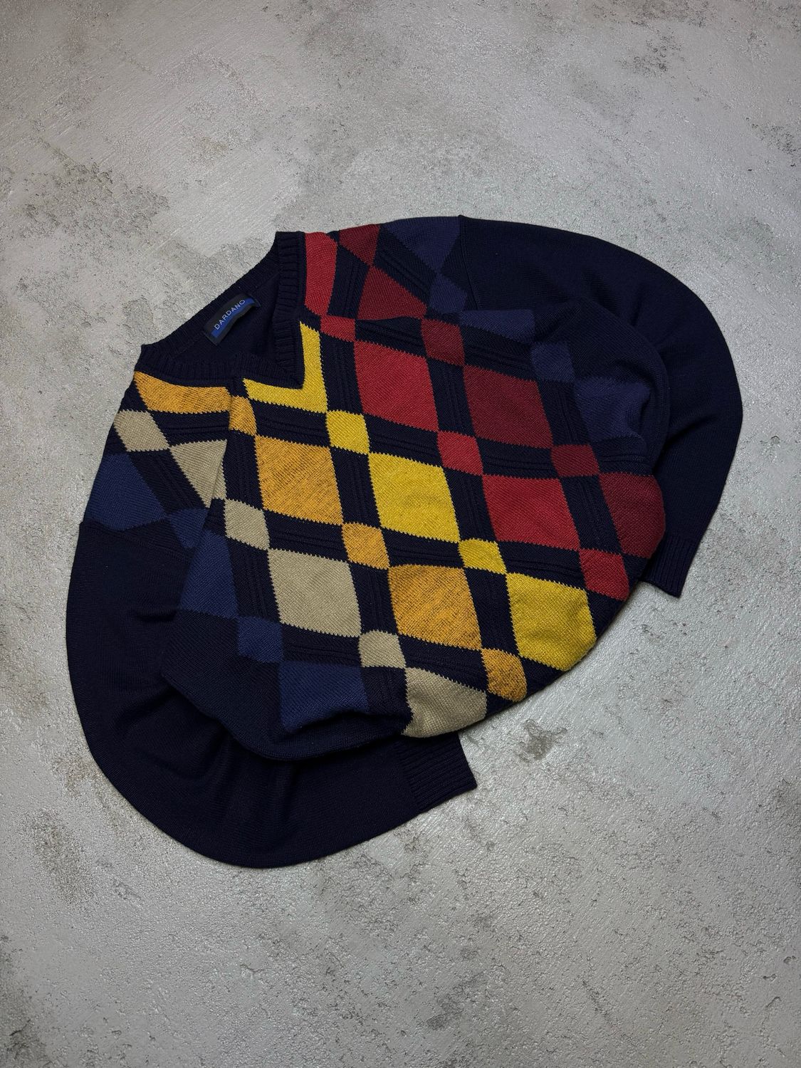 Bluza Dardano Colorful Diamonds Sweater Navy M