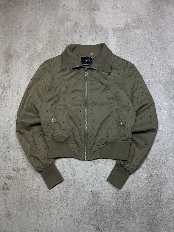 Kurtka Fishbone Holes &amp; Flowers Jacket Khaki S