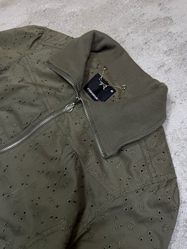 Kurtka Fishbone Holes &amp; Flowers Jacket Khaki S