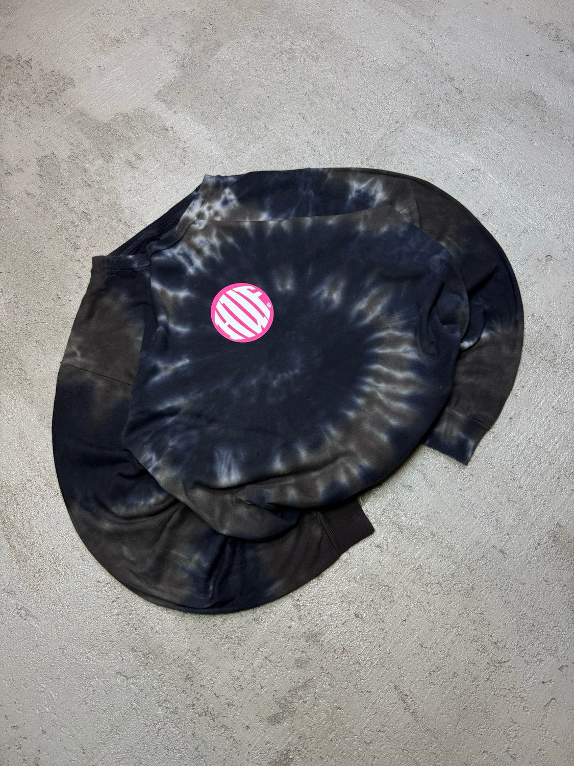 Bluza HUF Ballon Logo Long Spiral Tiedye Black S