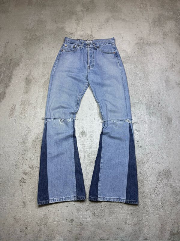 Spodnie Levis 501 28/32 Flared Jeans Blue
