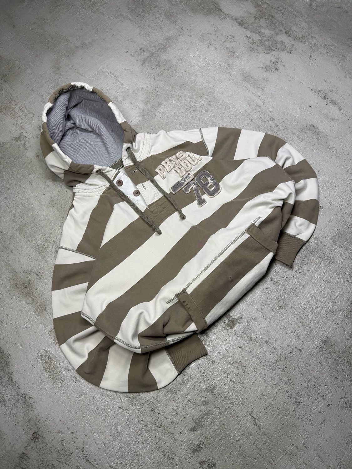 Bluza Stripes Hoodie Phys Edu 78 y2k XL