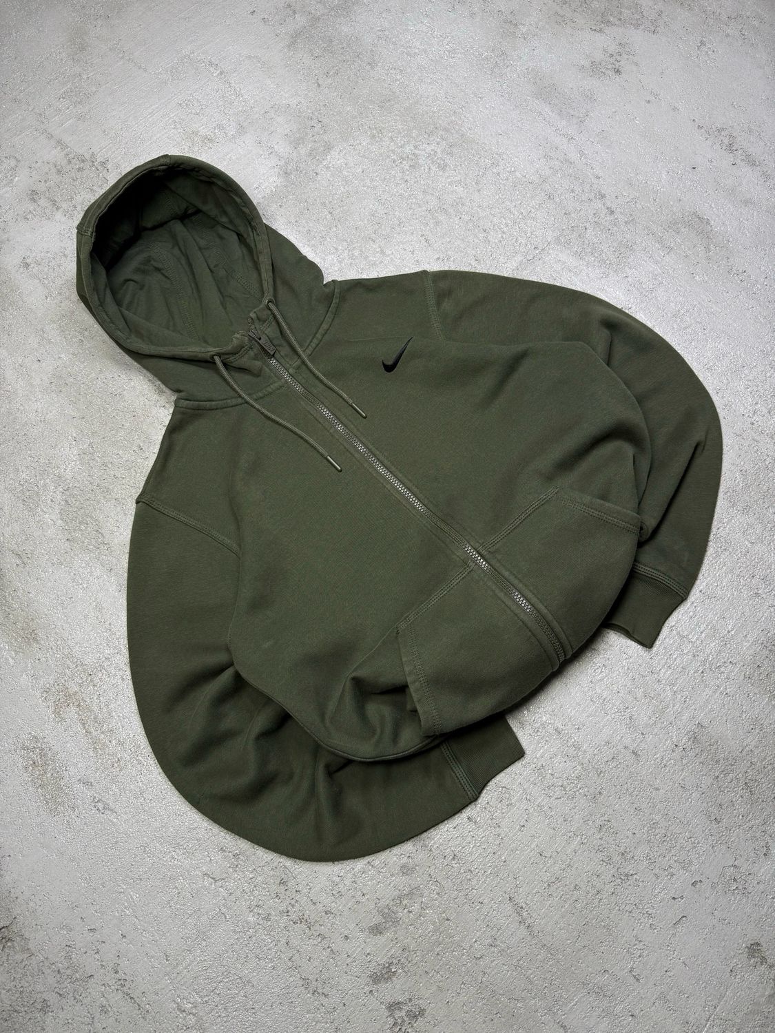 Bluza Nike Green Hoodie Black Swoosh Zip S