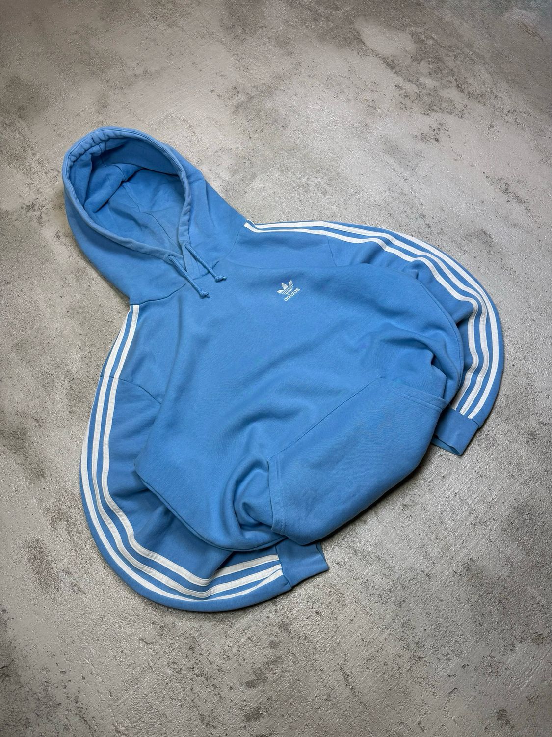 Bluza Adidas Stripes Hoodie Blue L