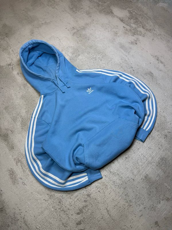Bluza Adidas Stripes Hoodie Blue L