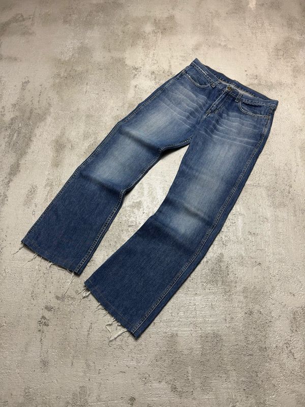 Spodnie Carhartt Flared Low Waist Denim Blue