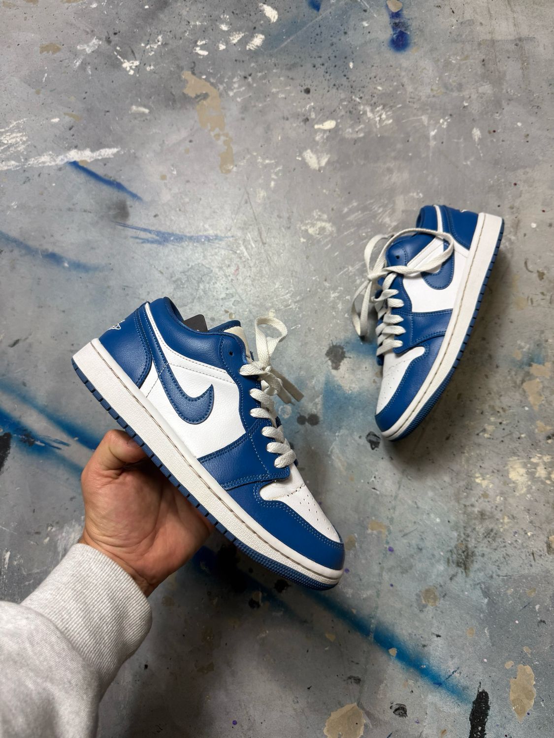 Buty Air Jordan 1 Low White-Blue  39