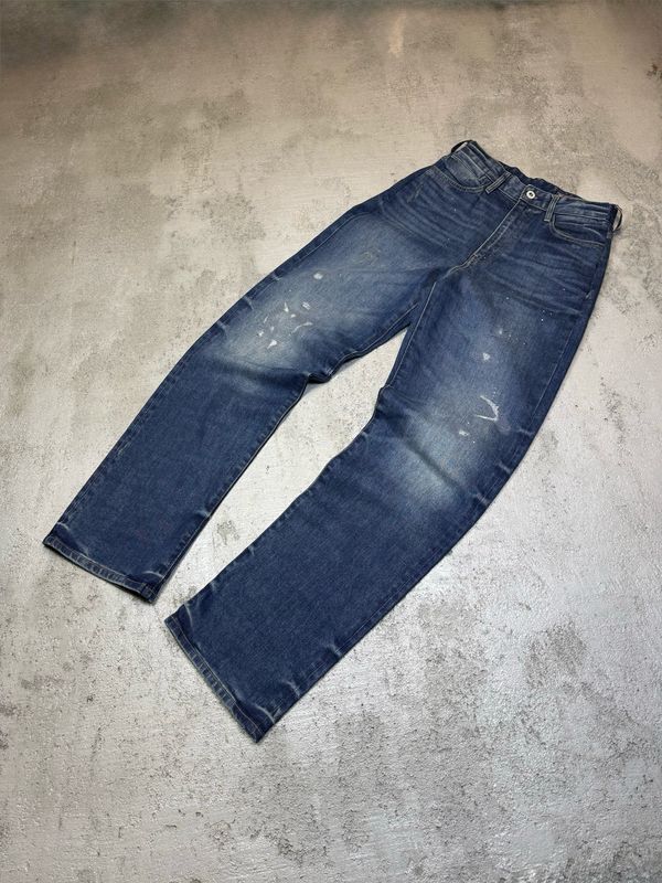 Spodnie G-Raw High Rise Painted Jeans Blue