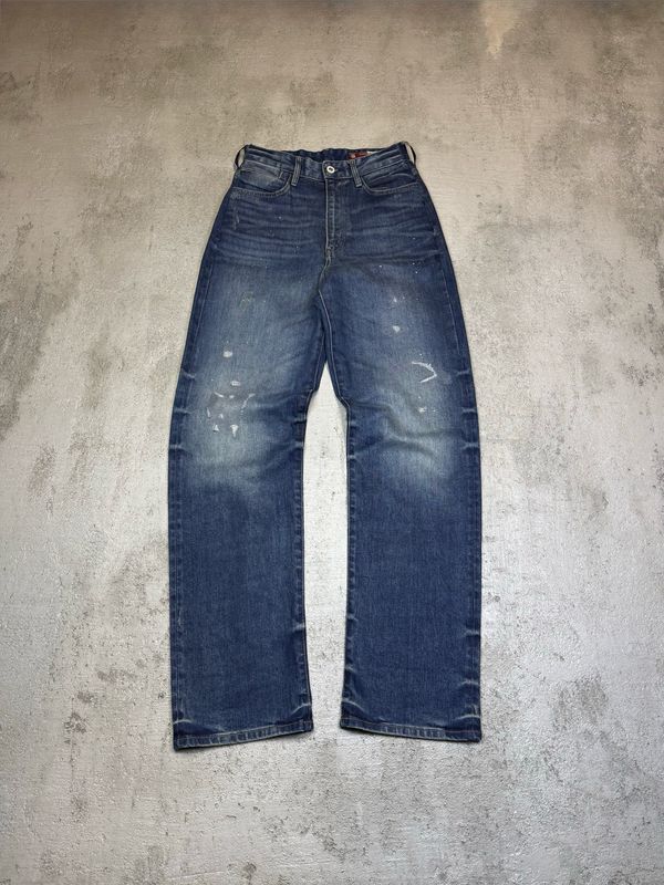 Spodnie G-Raw High Rise Painted Jeans Blue