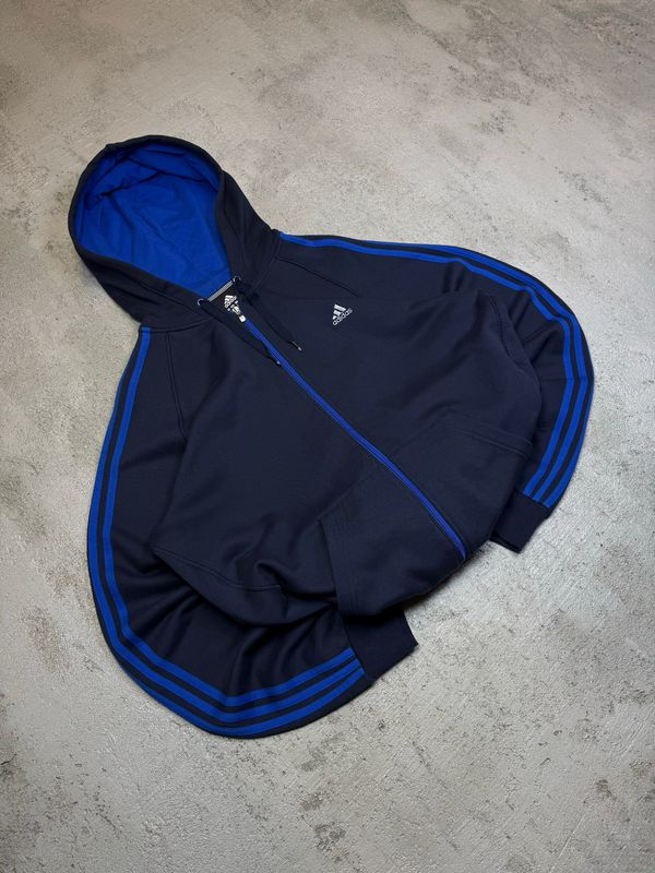 Bluza Adidas Blu/Stripes Zip Hoodie Navy L