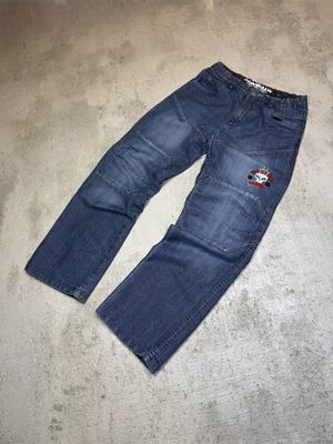 Spodnie Sharp Saw Skull Straight Leg Jeans Blue