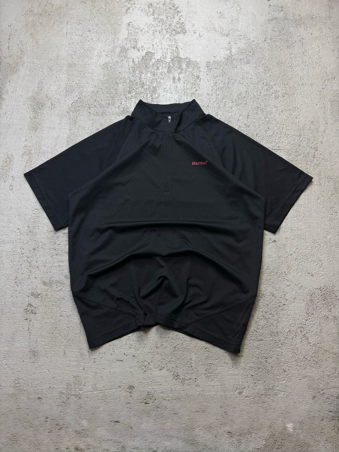 Koszulka Marmot Red/Logo Q/Zip Sport Tee Black M