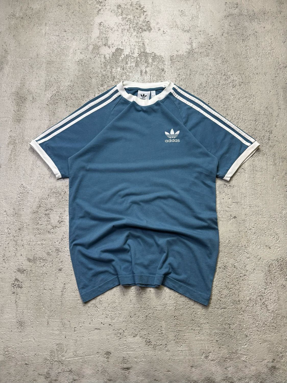 Koszulka Adidas Originals Wh/Logo Wh/Stripes Tee Blue S