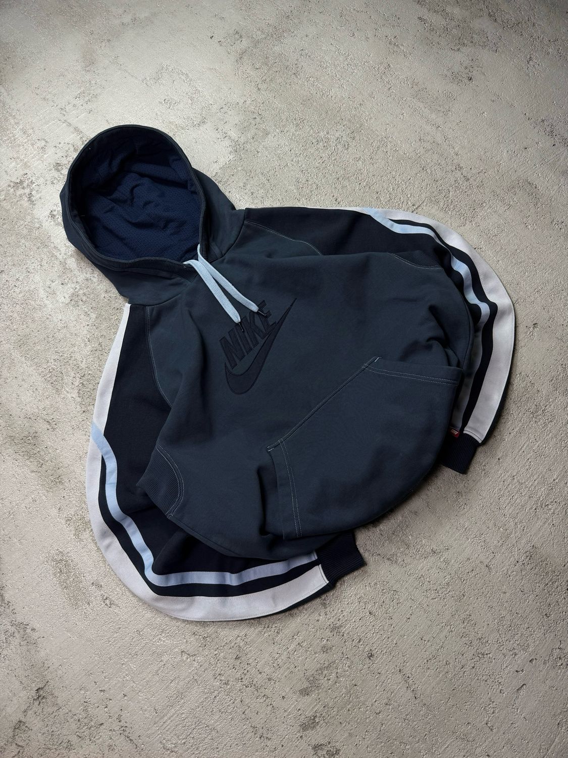 Bluza Nike Stitched Logo Wh/Stripes Hoodie Navy M