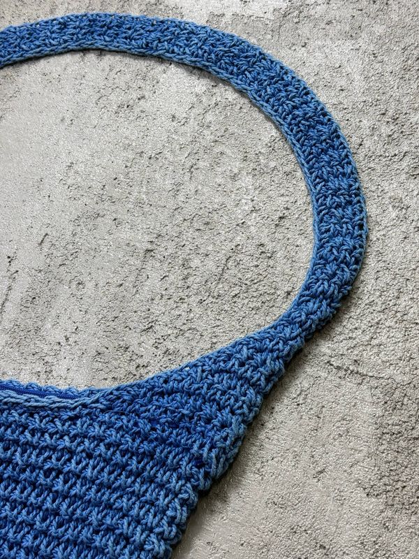 Torebka Handmade Knitted Zip Bag Blue ONE SIZE