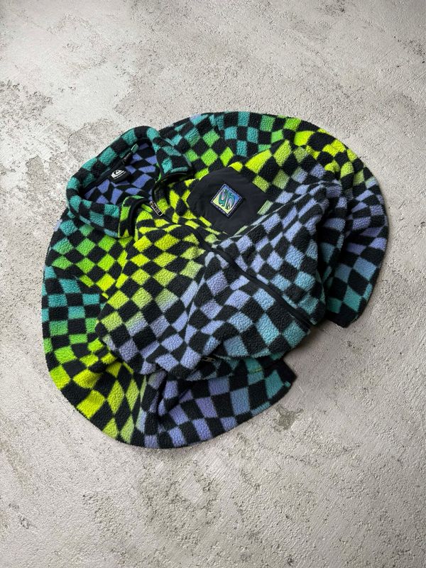 Bluza Quilsilver Faded Checkerboard Zip Fleece Colorful S