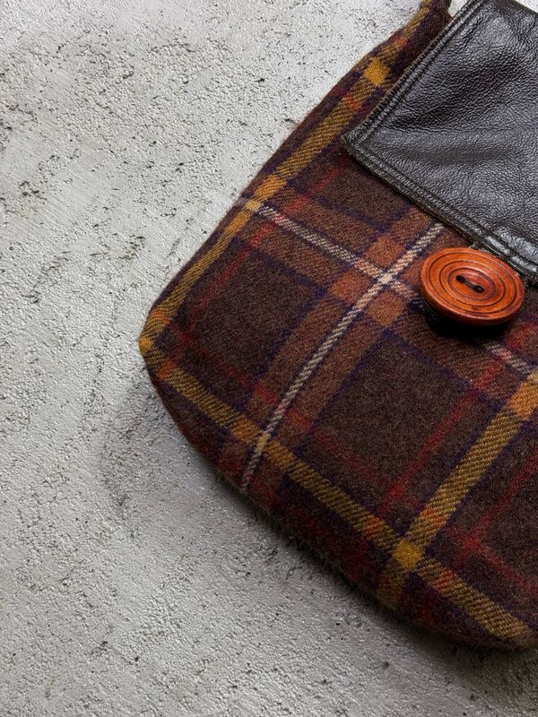 Torebka DontBitchStitch Handmade Tartan Shoulder Bag Brown ONE SIZE