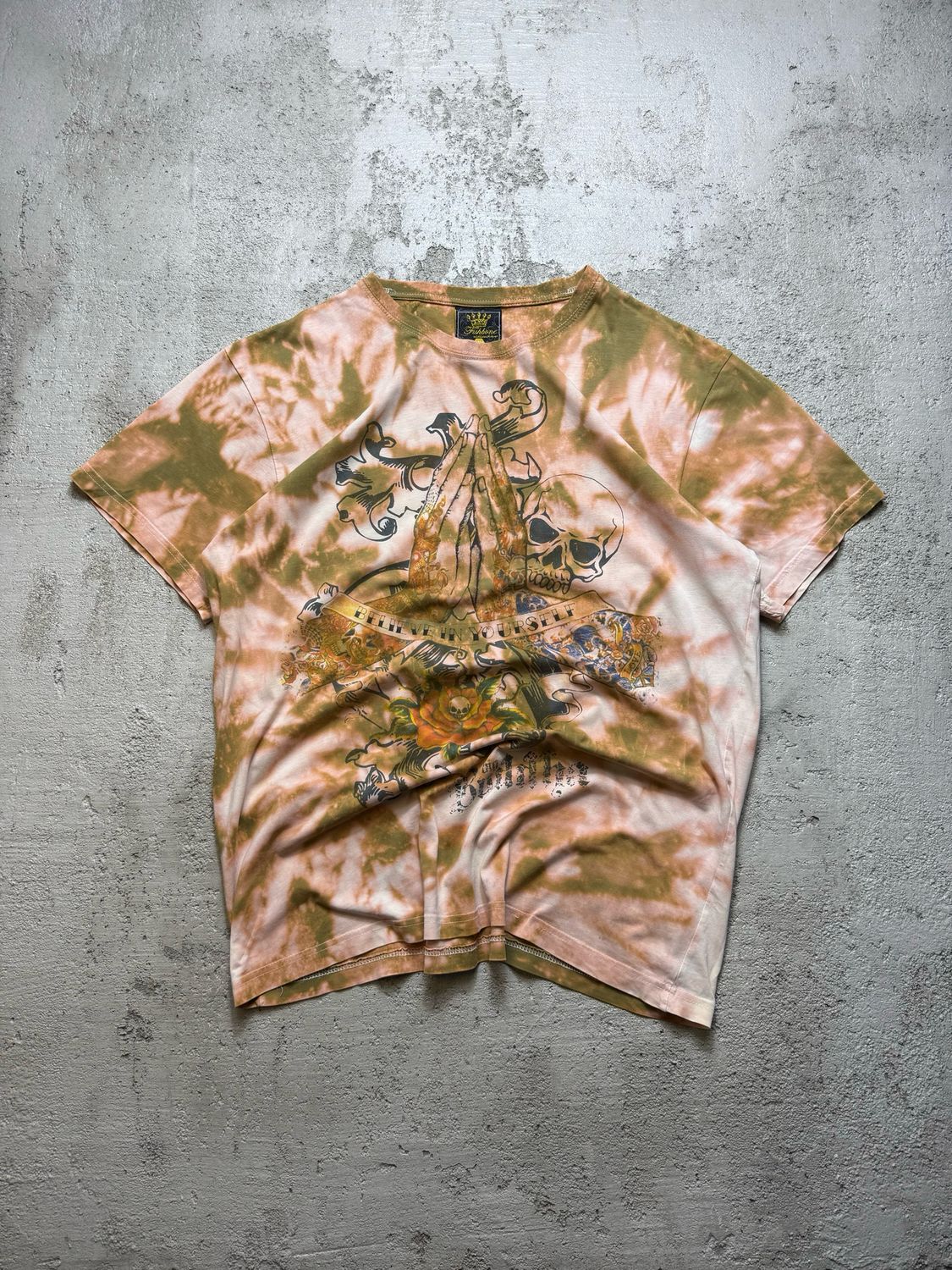 Koszulka Fishbone Buddha Tee Tiedye Khaki M