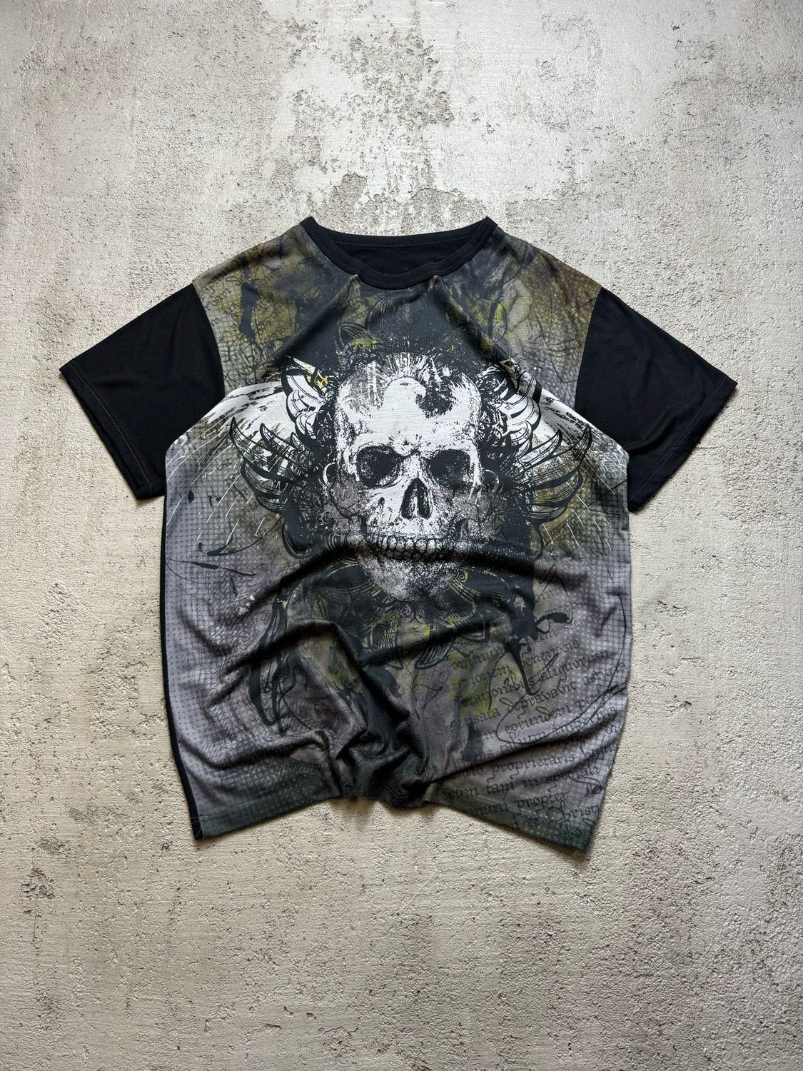 Koszulka Skull Affliction Tee Black/Green S