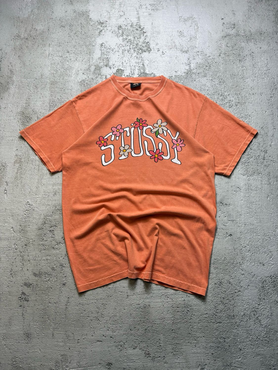 Koszulka Stussy Flowers Collegiate Tee Orange M