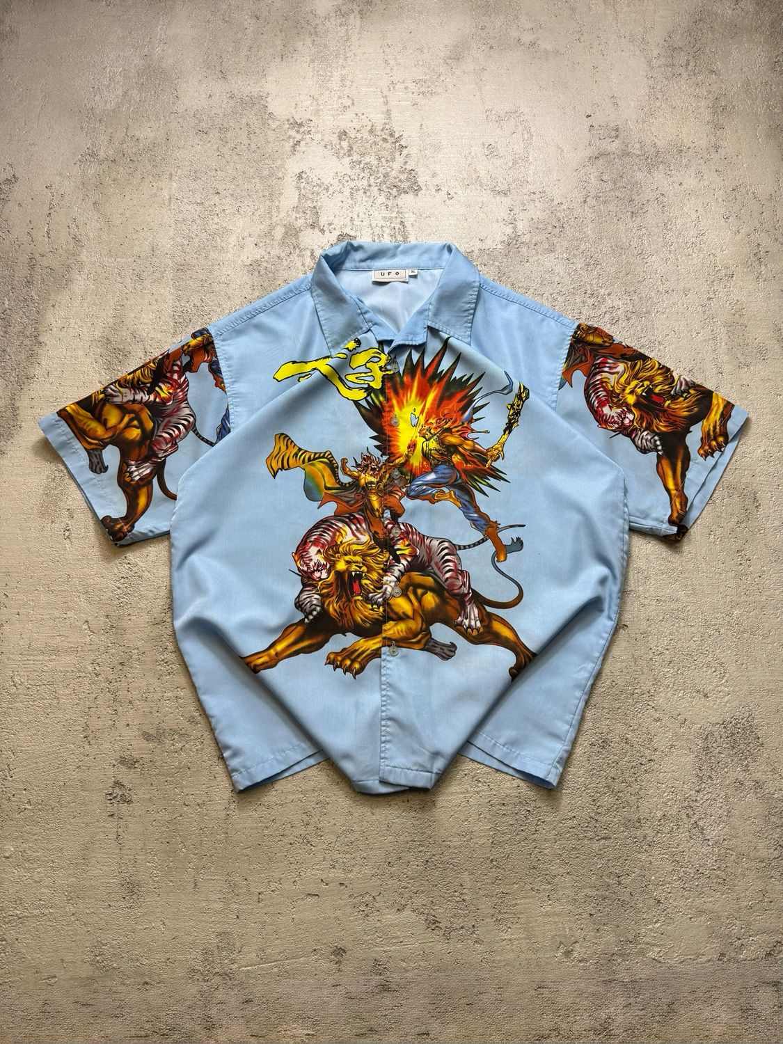Koszula UFO Anime Warrior Hawaii Shirt Light-Blue L