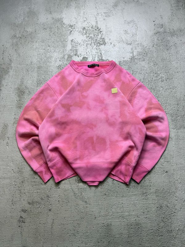 Bluza Acne Studios Mini Fairah Crewneck Tiedye Pink S