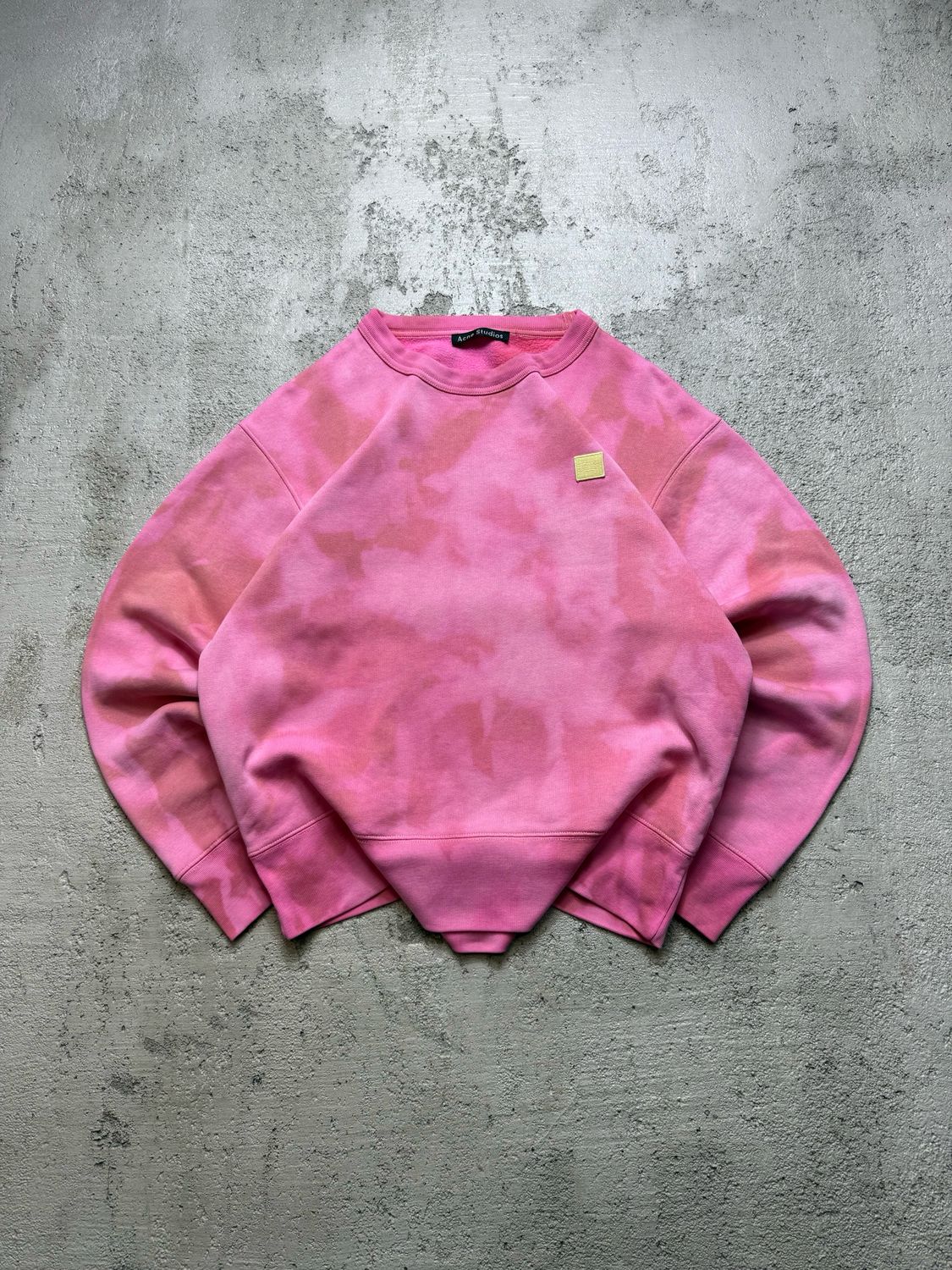 Bluza Acne Studios Mini Fairah Crewneck Tiedye Pink S
