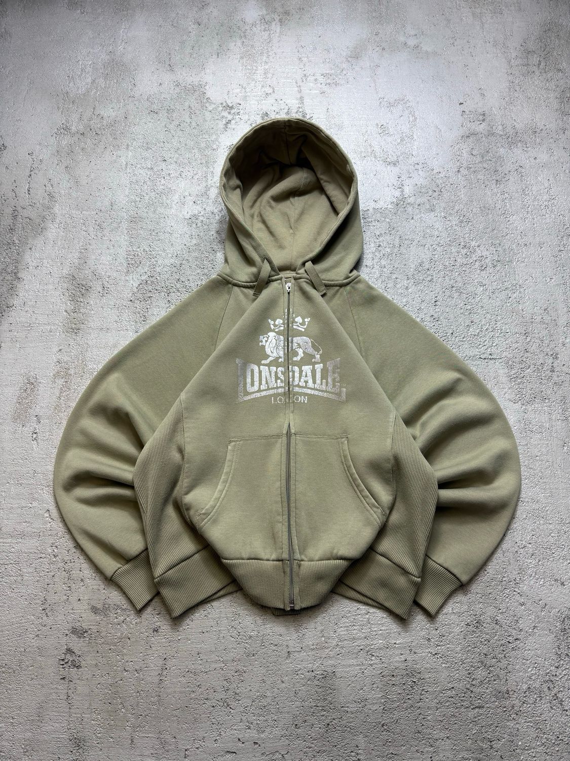 Bluza Lonsdale Sil/Logo Zip Hoodie Khaki M