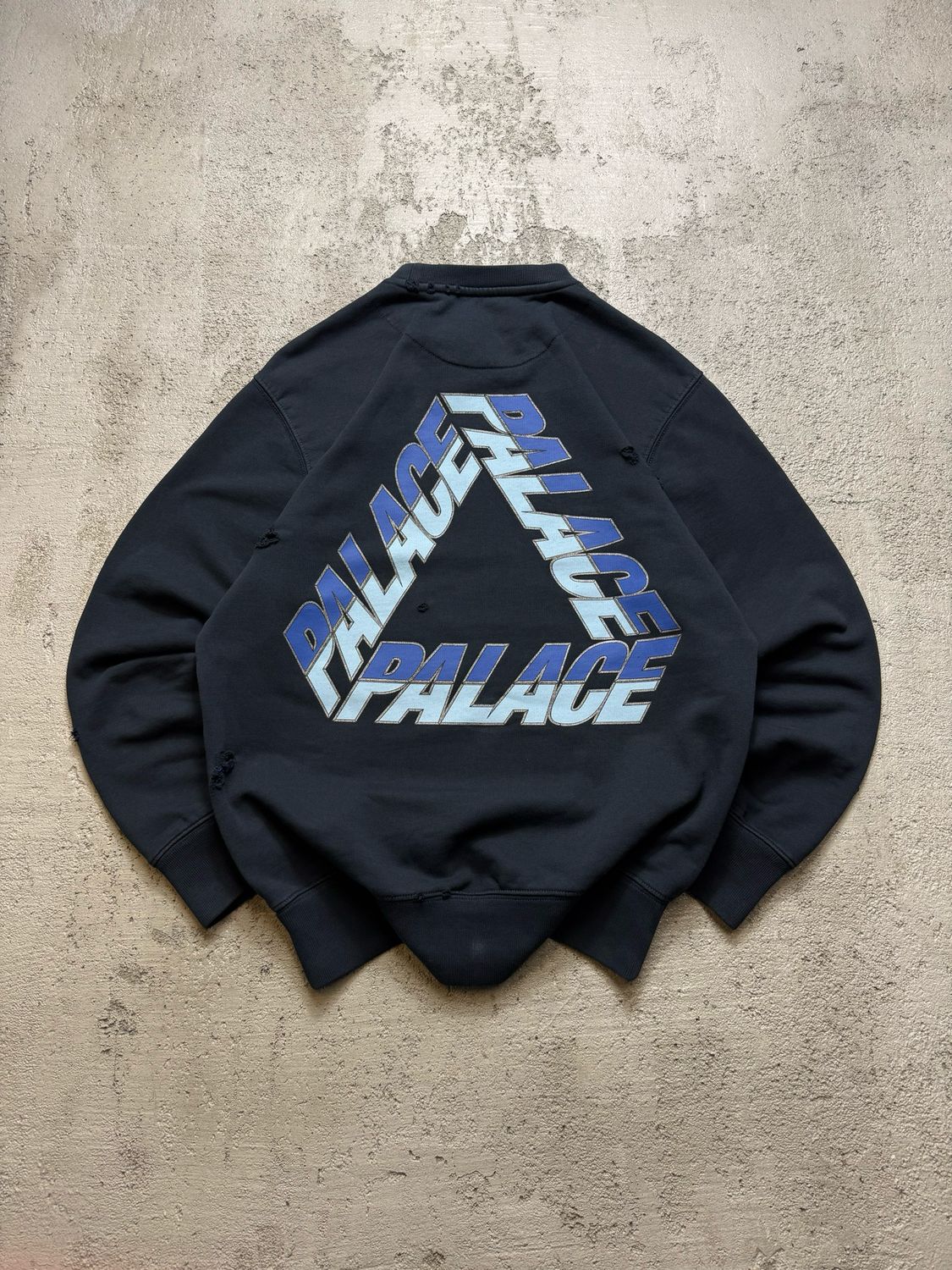 Bluza Palace Split P3 Triferg Distressed Crewneck Navy S