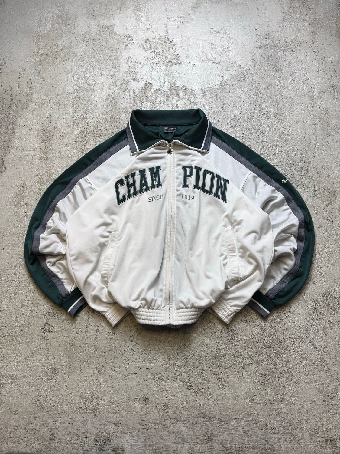 Bluza Champion Zip Green Spellout L